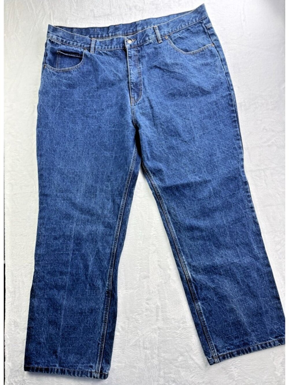 Smiths Workwear Size 42x30 Mens Jeans Cotton Straight Dark Wash